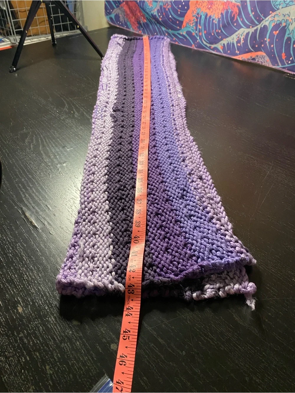 Purple Knitted Scarf